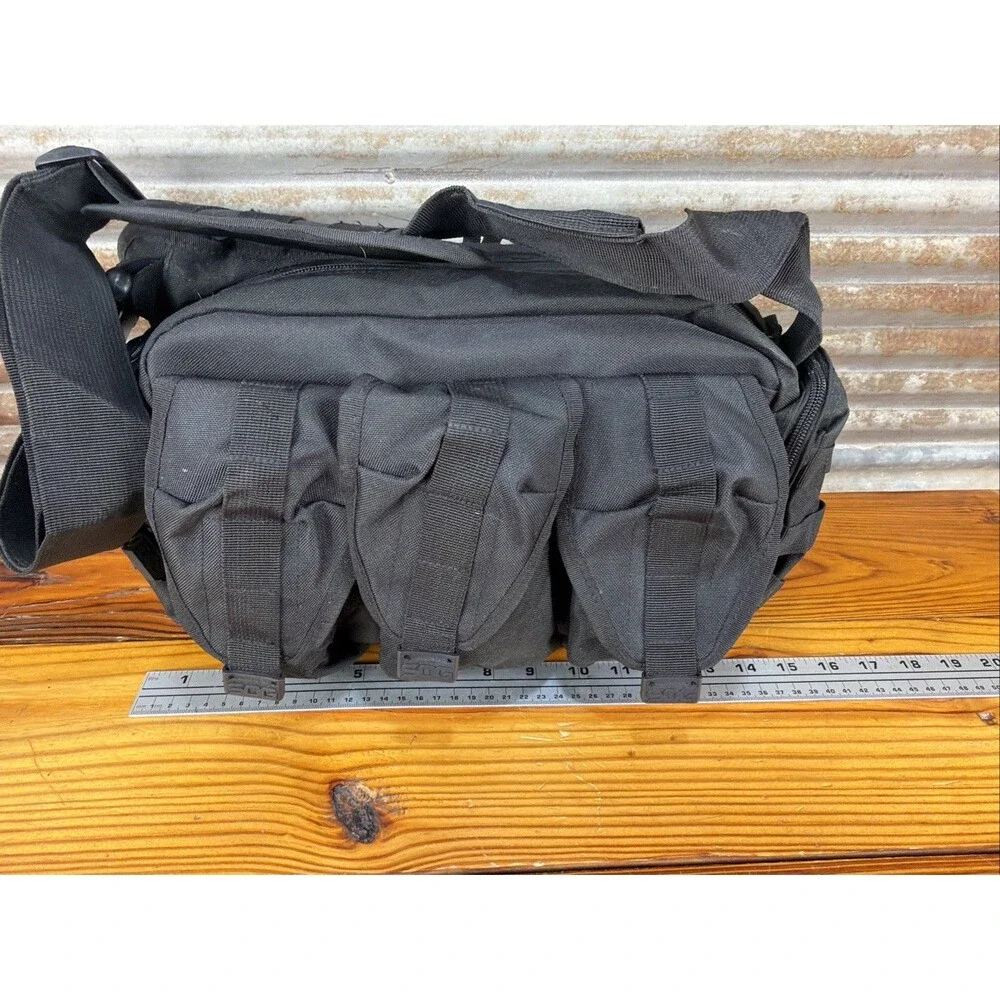 SOG Tactical Messenger Bag Black Shoulder Strap Utility MOLLE TACT POINT Pouches